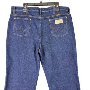 Wrangler 937STR Cowboy Cut Slim Fit Jeans Mens 38 Dark Wash Denim Straight Leg